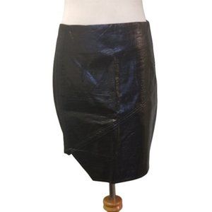 NWT Lush black Faux leather mini skirt size Large (66)